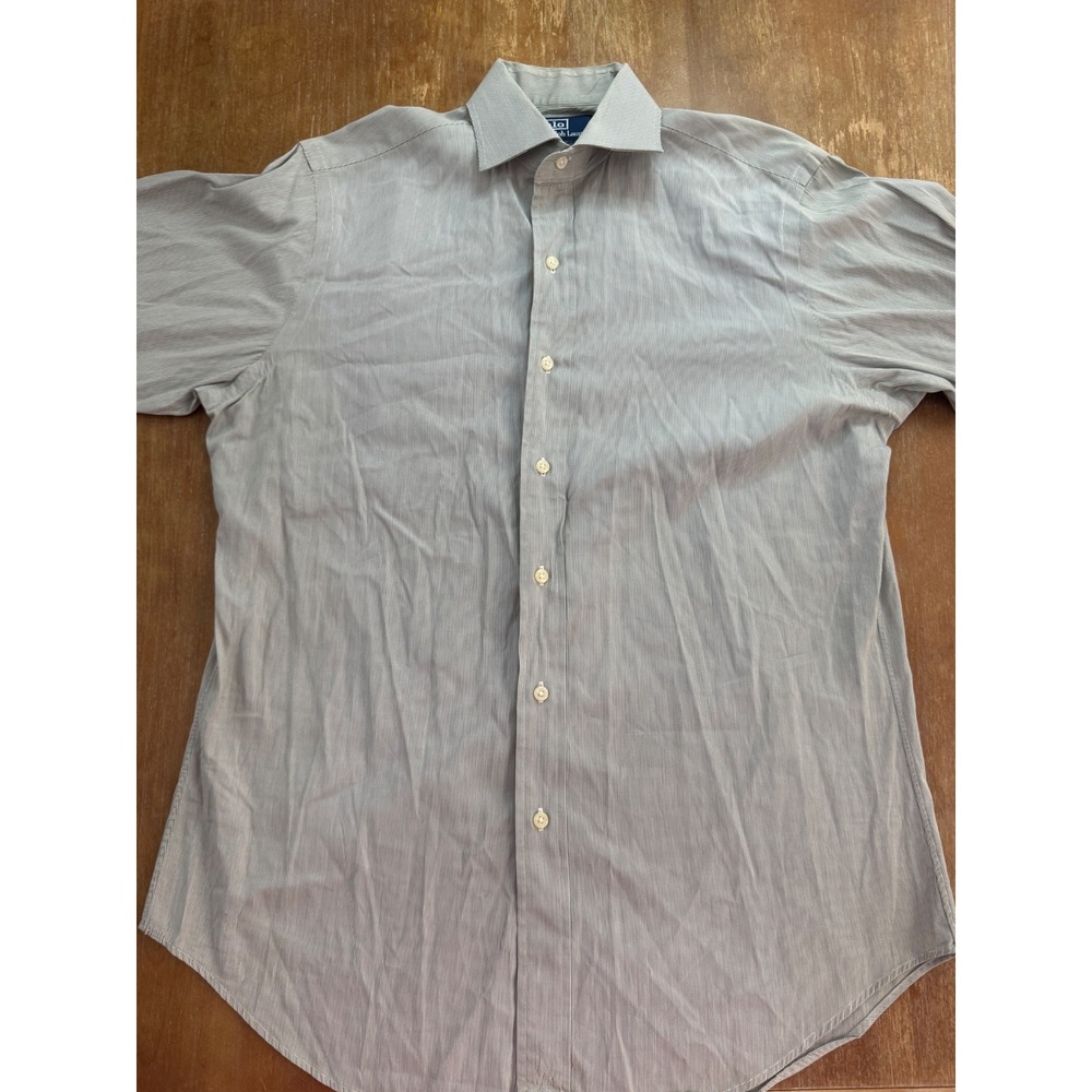 Polo Ralph Lauren Regent Classic Fit Striped Dress Shirt Blue White 15.5 32/33